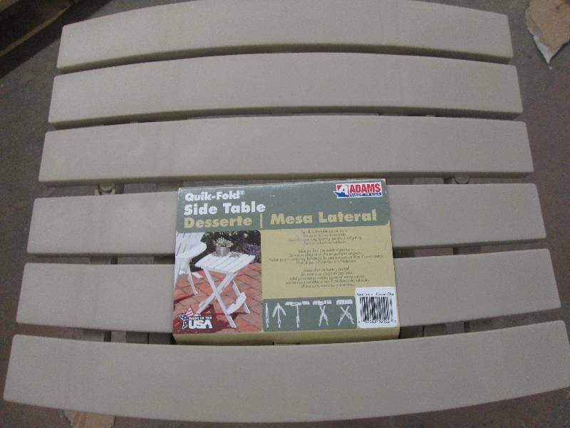 2 small plastic folding tables ...