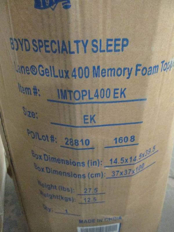 lane gellux 400 memory foam mattres...