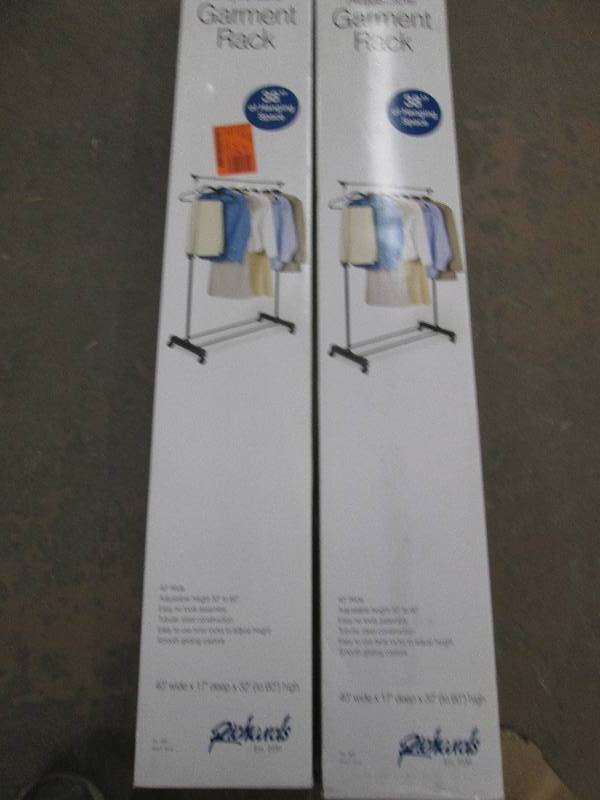2 adjustable garment racks ...