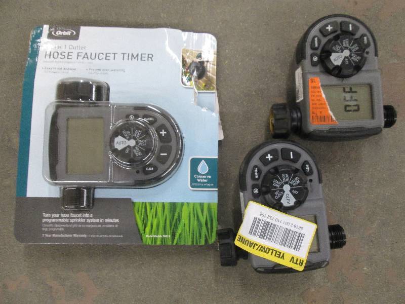 1-Outlet Hose Faucet Timer lot of 3...
