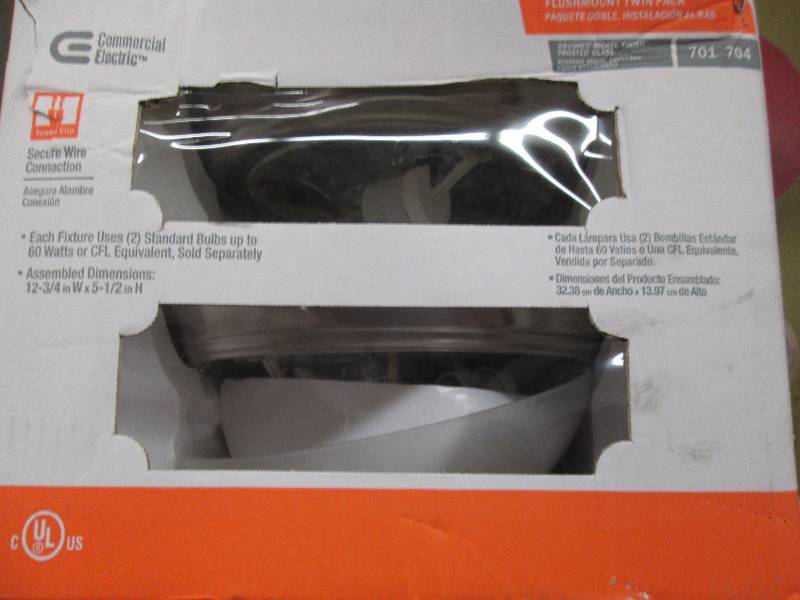 Commercial Electric 2-Light Brushed...