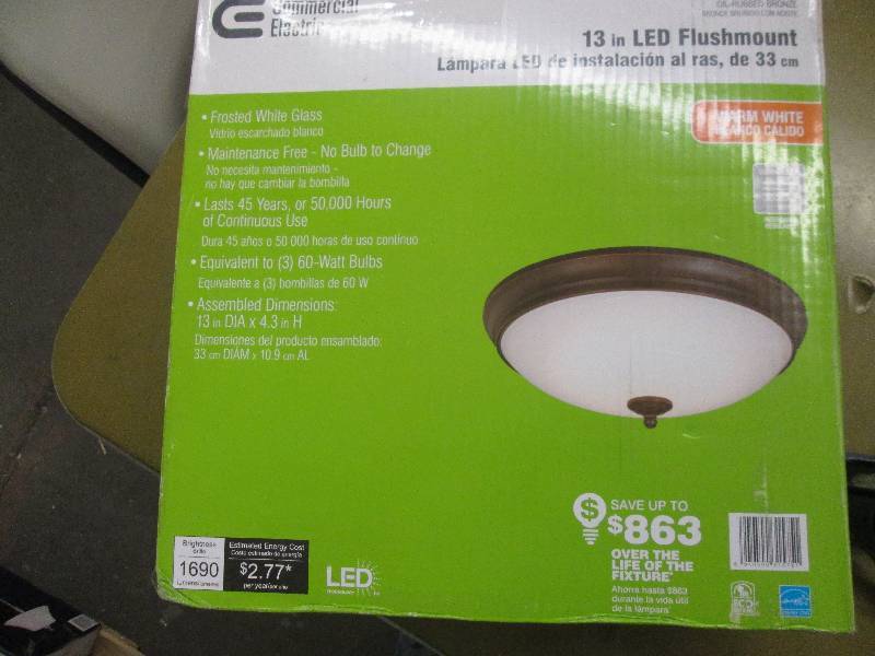 Oil-Rubbed Bronze LED Flushmount re...