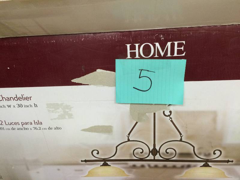 lot 5 image: Home Decorators Collection Fairview 2-Light Heritage Bronze Ceiling Kitchen Island Light Model#  14703 NEW