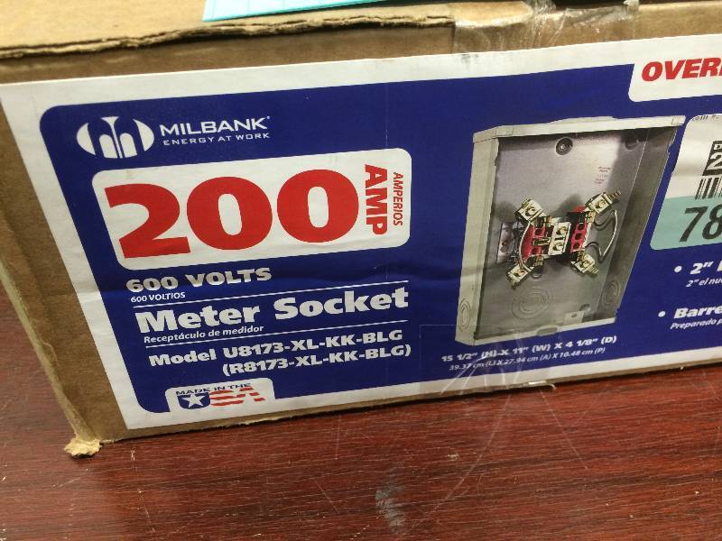 lot 46 image: MILBANK U8173-XL-KK-BLG METER SOCKET good condition