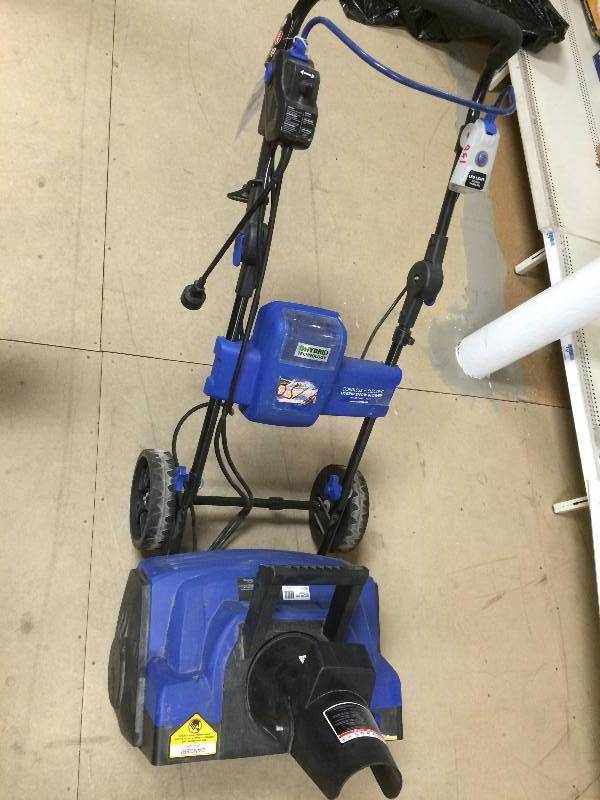 Snow Joe 18 In 40 Volt Lithium Ion Hybrid Cordless Electric Snow Joe 18 In 40 Volt Lithium Ion Hybrid Cordless Electric Er Kx Real Deals Auction General Merchandise Furniture Tools More Hastings K