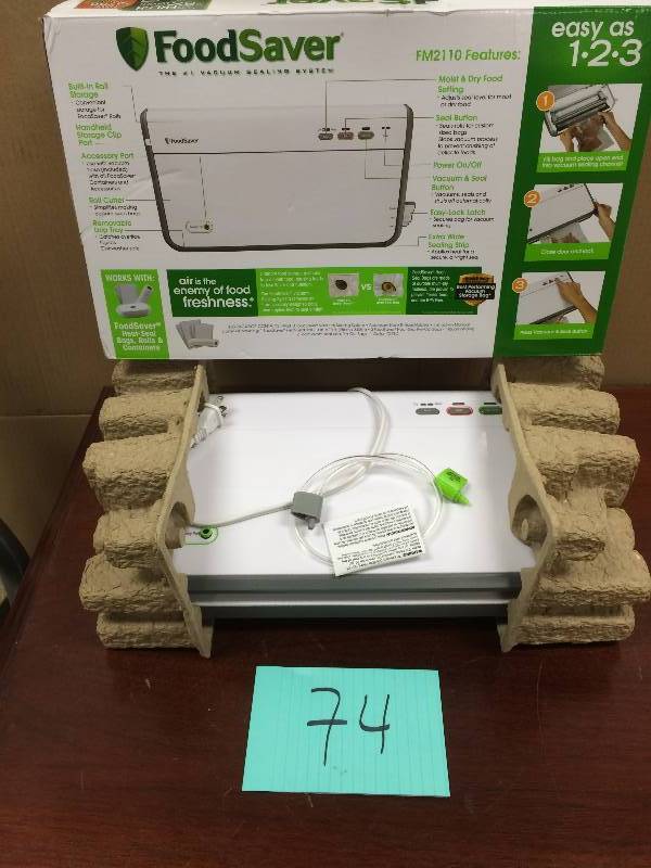 lot 74 image: FoodSaver DryMoist Vacuum Food Sealer System good condition