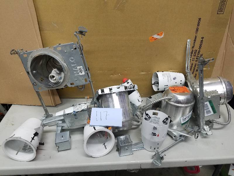 lot 117 image: Lot of Halo 4 in. Aluminum Recessed Lighting Remodel Non-IC Air-Tite Housing