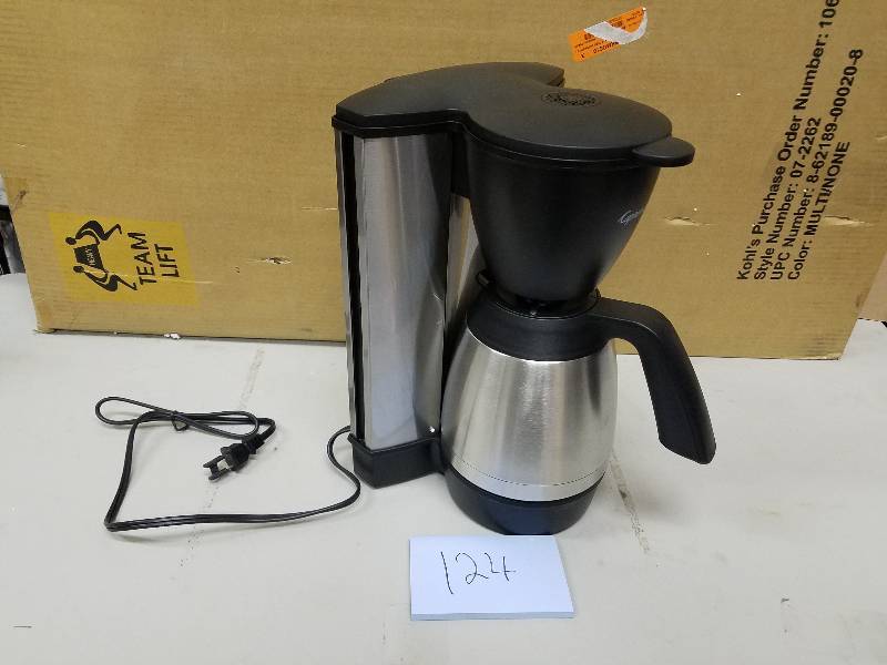 lot 124 image: Capresso MT600 Plus 10-Cup Coffee Maker open box never used