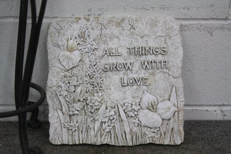 lot 138 image: Plant Stand with Garden Plaque
