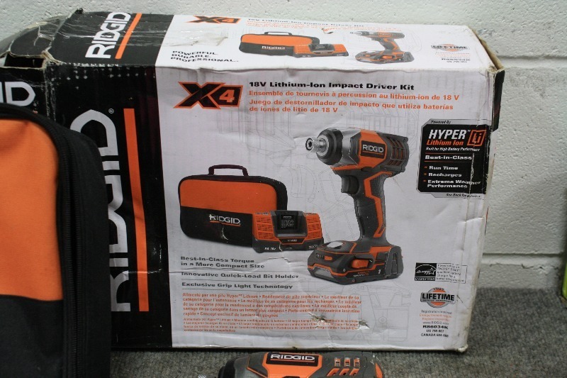 lot 173 image: Rigid 18V Impact Driver with Case PARTSREPAIR