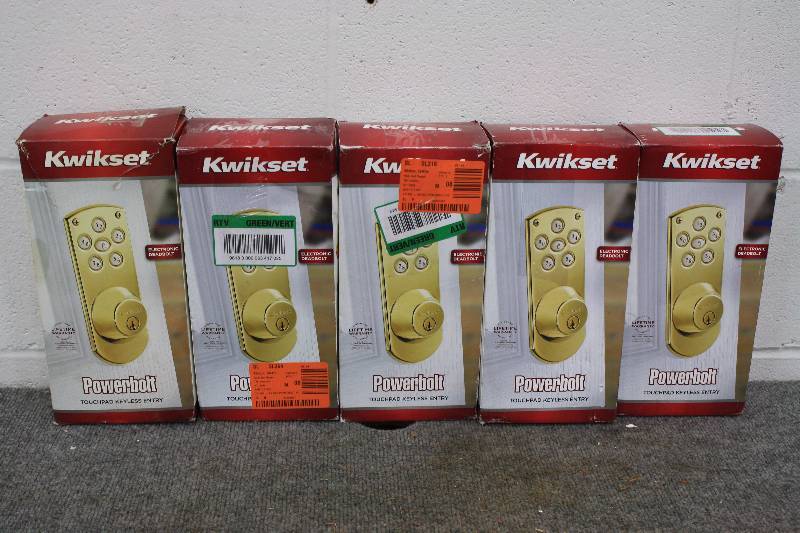 lot 18 image: Lot of 5 Kwikset Electronic Deadbolt & Touch Pad Keyless Entry Sets