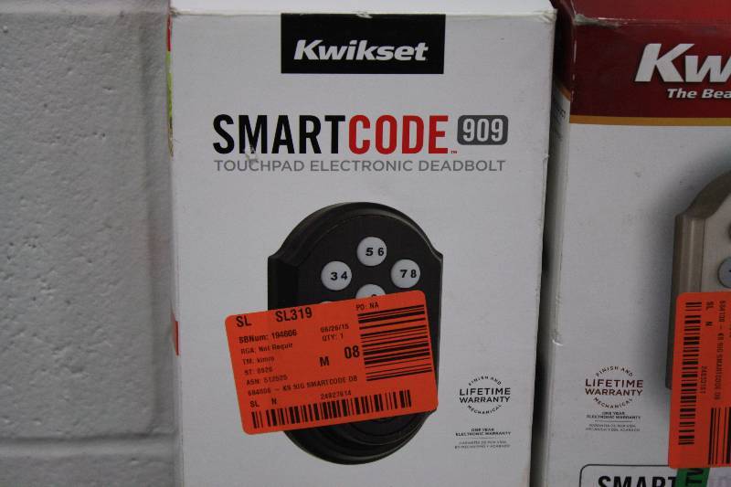 lot 18B image: Lot of 4 Kwikset Touchpad Electronic Deadbolt