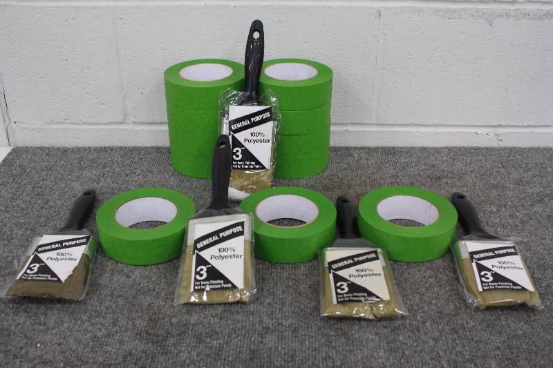 lot 35 image: Painting Tape and Painting Brushes - New
