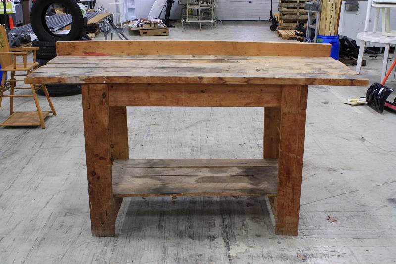 lot 89 image: Solid Wood Work Table