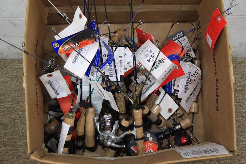 lot 169 image: Large Ice Fishing Lot - Salvaged Poles