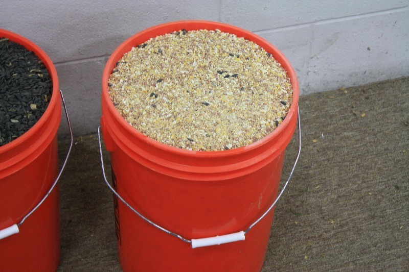 lot 48B image: Bulk Bird Seed - 2 Qty 5 Gallon Buckets