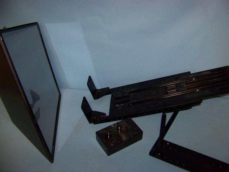 lot 71 image: Professional, Video Broadcast Teleprompter Hardware with Mirror, Shroud and Counterbalance