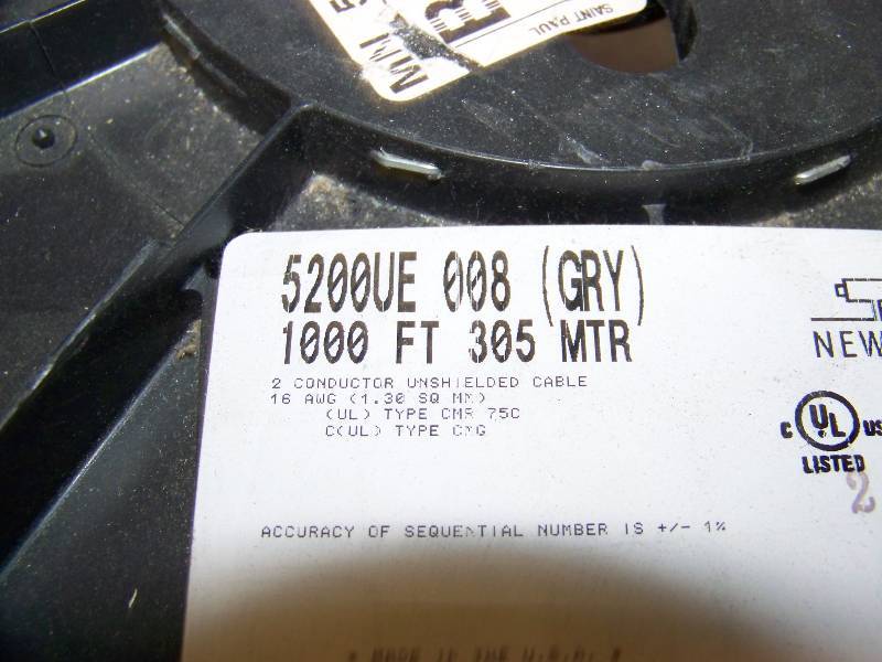 lot 45 image: (Spool - 1000) Belden, Multiconductor, Unshielded, Audio Cable