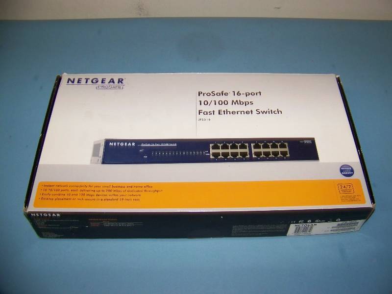 lot 86 image: NetGear, ProSafe, 16-Port, Fast Ethernet Switch