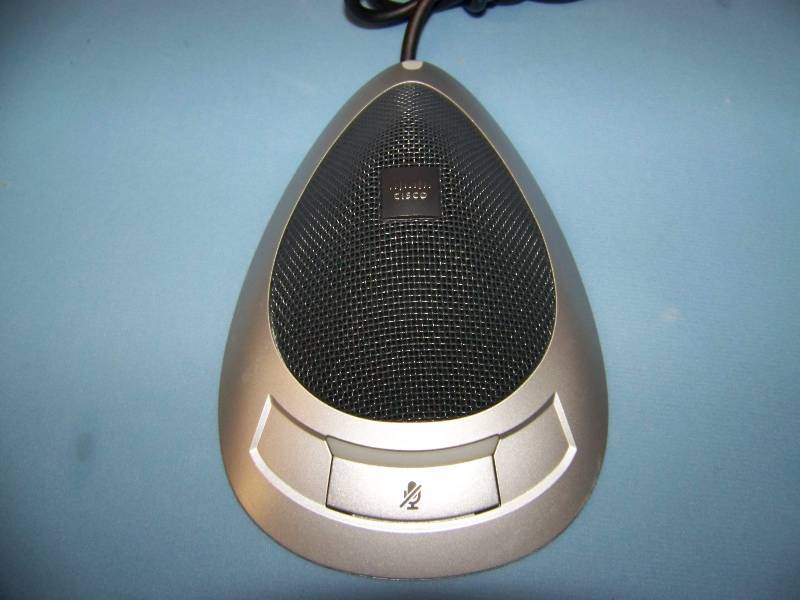 lot 65 image: (3) Cisco, TelePresence, Microphones  Mics and Mount Plates