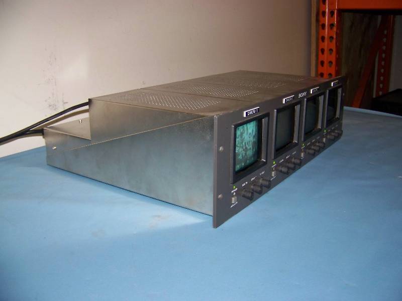 lot 73 image: (4) Sony, 4, Quad-Mount, Black and White, Professional Video Monitors