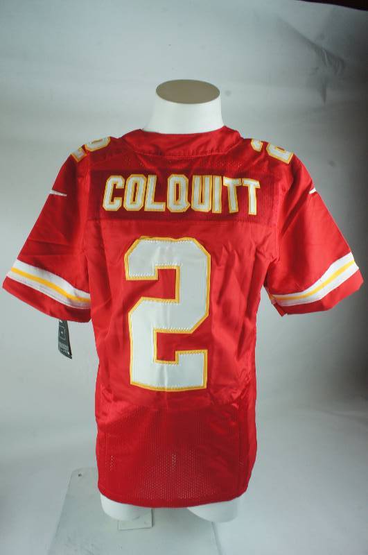 lot 4 image: Dustin Colquitt Size Small Red  Kansas City Chiefs Jersey