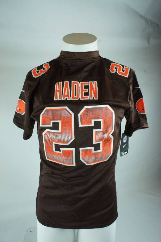 lot 9 image: Joe Haden Size Youth X-Large Brown Cleveland Browns Jersey