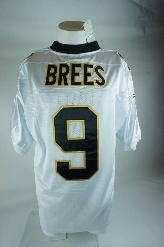 lot 11 image: Drew Brees Size Large White New Orleans Saints Jersey