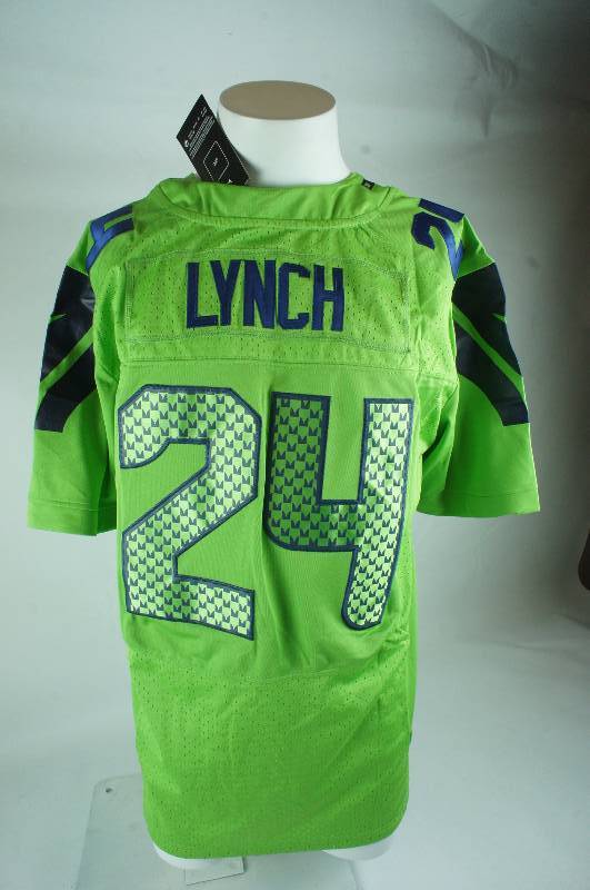 lot 16 image: Marshawn Lynch Size Small Green Seattle SeahawksJersey