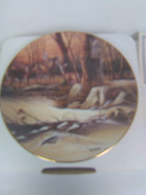 lot 99 image: Terry Redlin Plate, Back to the Sanctuary, 12389A, COA