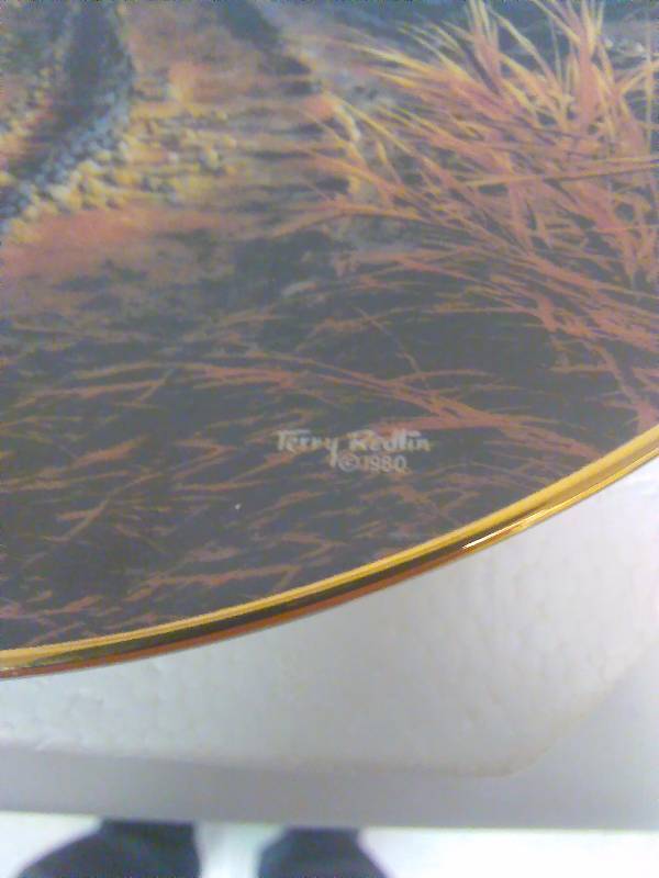 lot 100 image: Terry Redlin Plate, Country Road, 1542A of 45 days of Firing, COA