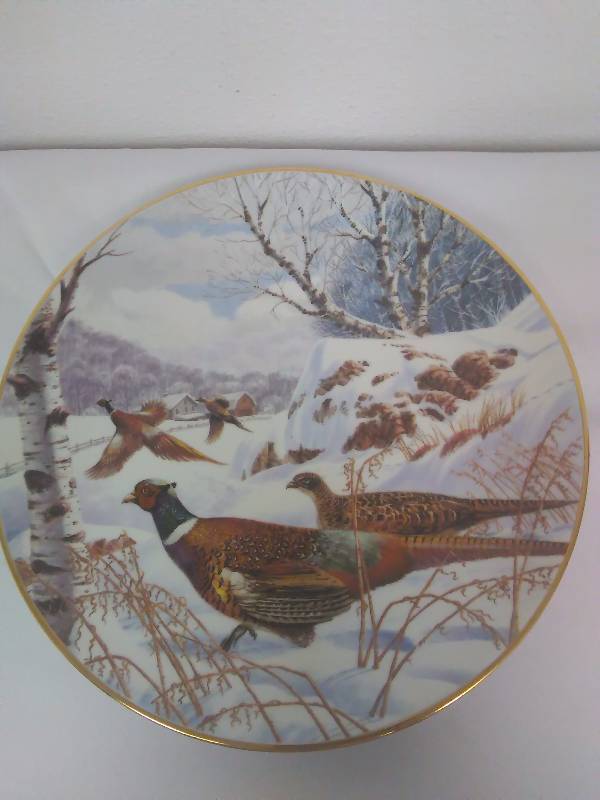 lot 103 image: Ken Michaelsen Plate, Ring Neck Pheasants in February, 1984, Limited First Edition