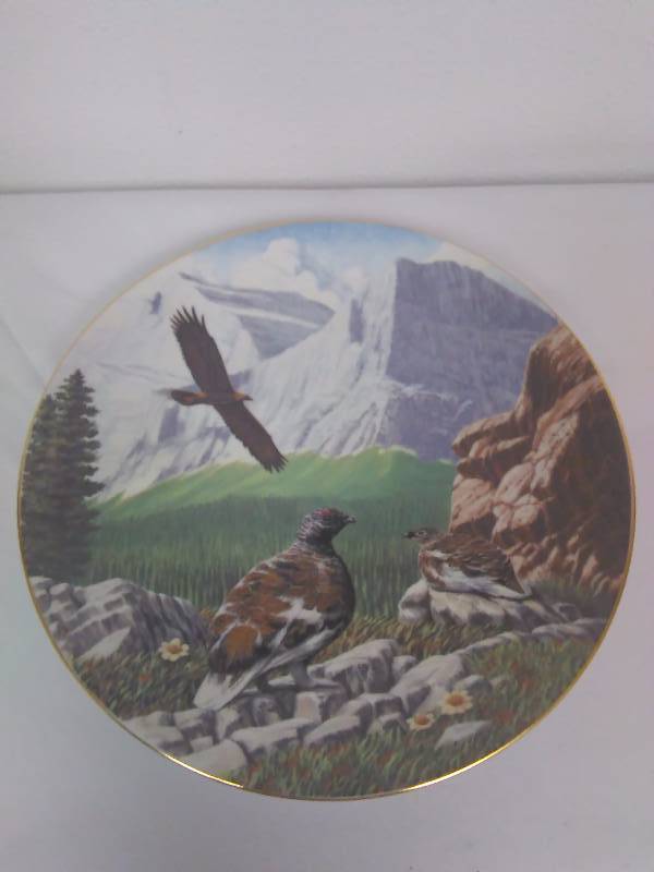lot 112 image: Ken Michaelsen Plate, White-Tailed Ptarmigan in April, 1984 Limited First Edition