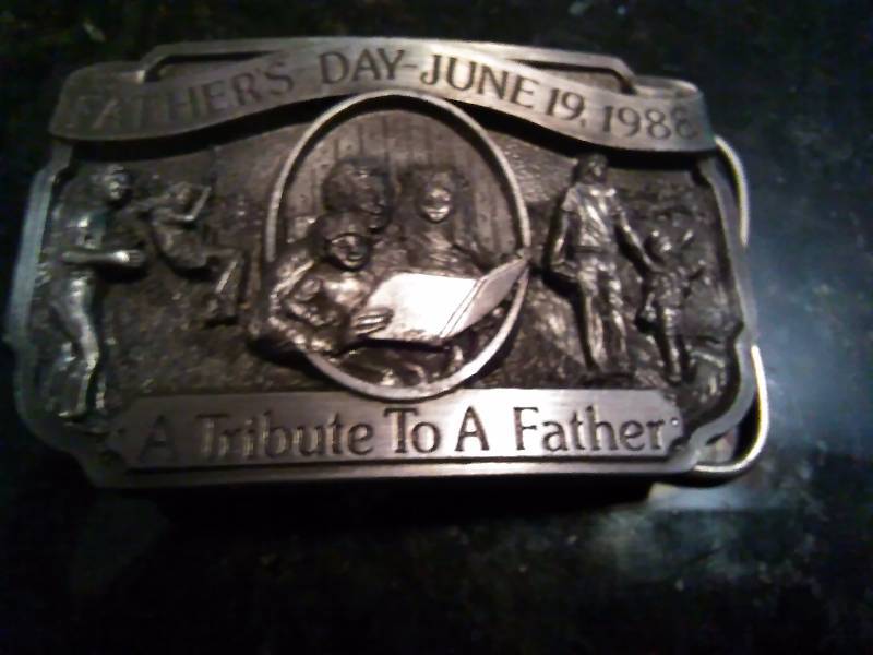lot 216 image: Vintage Belt Buckle, Fathers, June 19, 1988 Limited Edition, 0159 of 2500