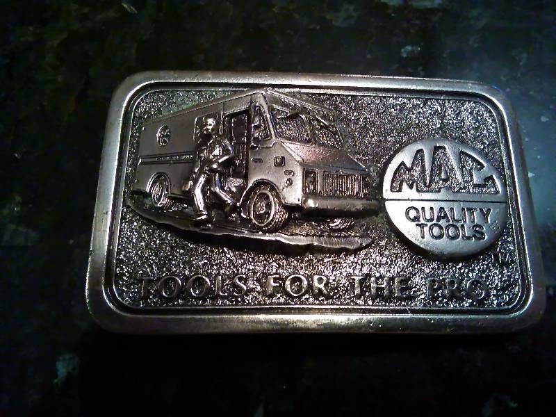 lot 229 image: Vintage Belt Buckle, MAC Tools, Tools for the Pro