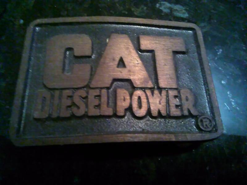 lot 245 image: Vintage Belt Buckle, CAT Power Diesel, Butler Machinery, North Dakota, Fargo