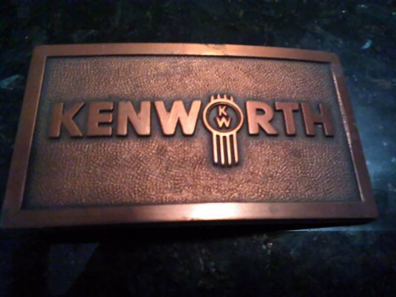 lot 249 image: Vintage Belt Buckle, Kenworth, KW, Copper look