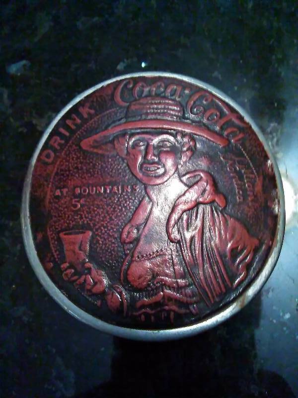 lot 251 image: Vintage Belt Buckle, Coca-Cola, Brown and Brass