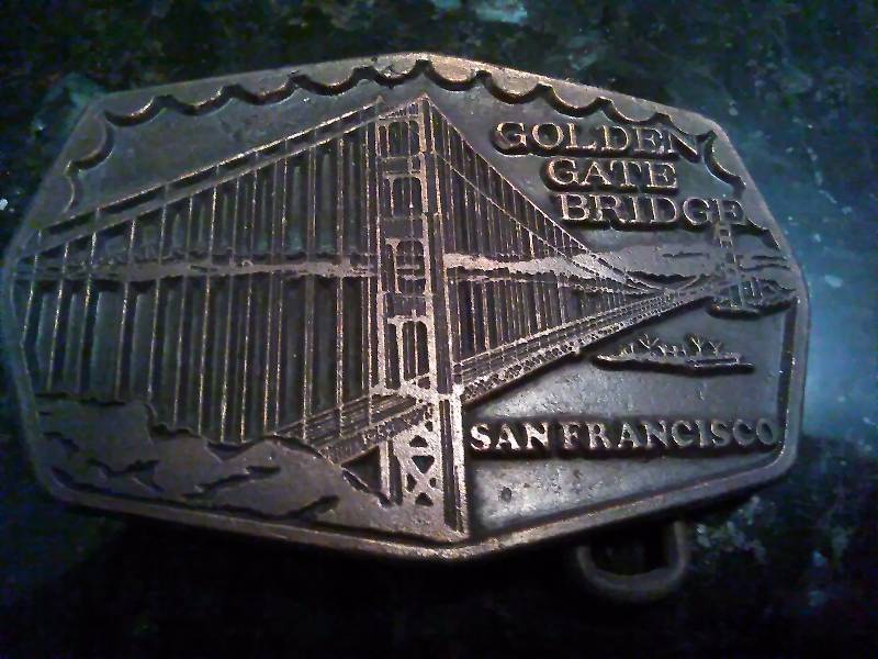 lot 259 image: Vintage Belt Buckle, San Francisco Golden Gate Bridge