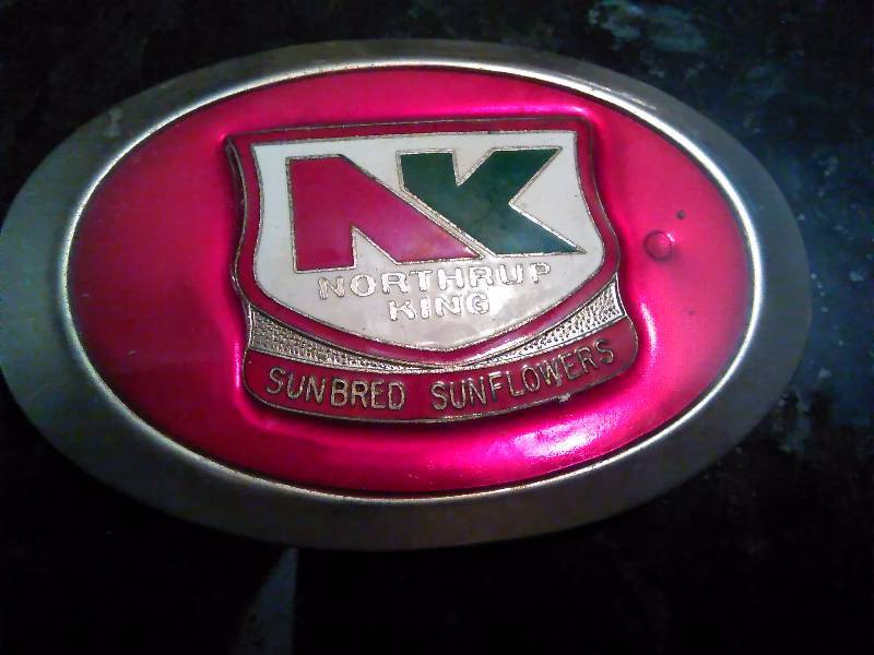 lot 261 image: Vintage Belt Buckle, NK Northrup, King Sun Bred Sunflowers
