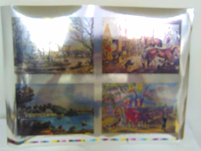 lot 135 image: Currier and Ives Uncut 6 x8 Foil Prints (4 prints)