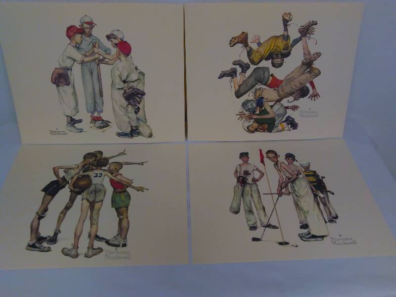 lot 137 image: Norman Rockwell, 8 x 10 Prints, Youth Sports (4)