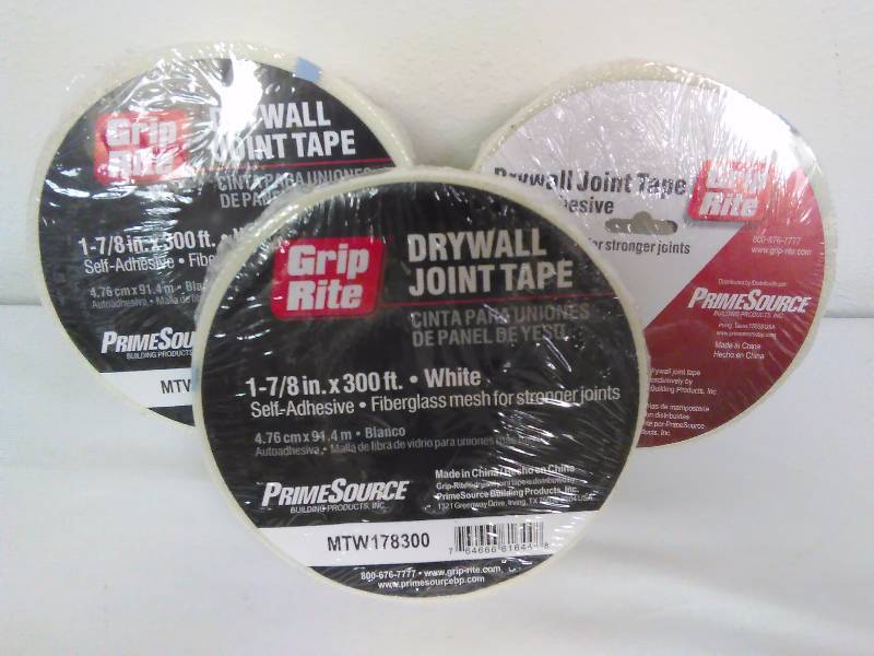 lot 140 image: NEW Drywall Mesh (3) Self Adhesive Fiberglass Mesh, each 300 ft.