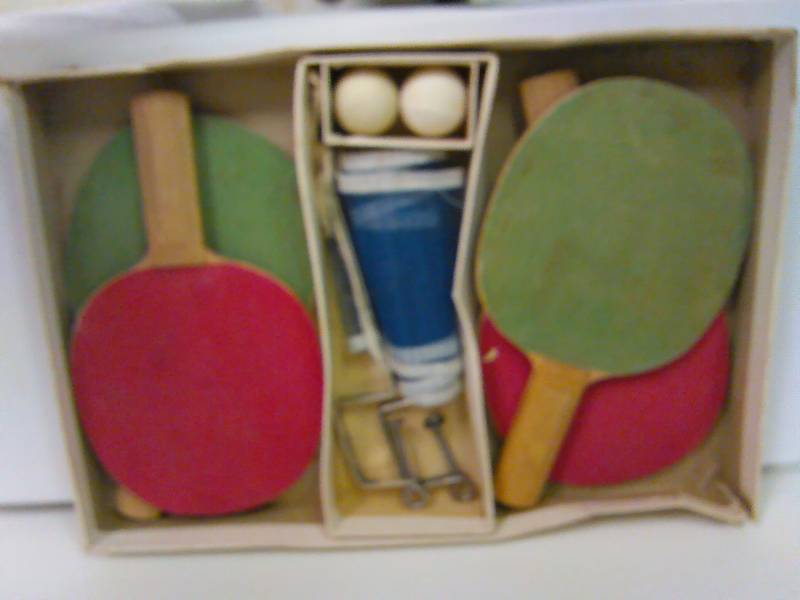 lot 143 image: Vintage Table Tennis, Milton Bradley, complete set Circa 1950s