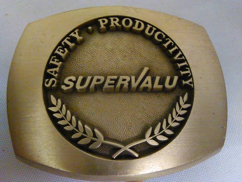 lot 165 image: Vintage Belt Buckle, SUPERVALU, Safety Productivity