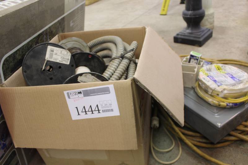 lot 1444 image: Electrical Lot Includes Cords, Conduit, And More