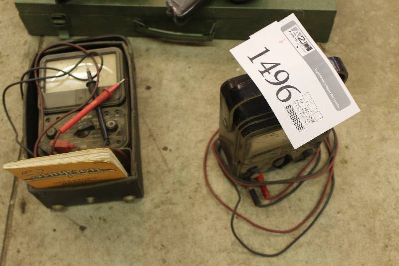 lot 1496 image: Lot of (2) Simpson Volt-Ohm-Milliammeters 260 w Manual
