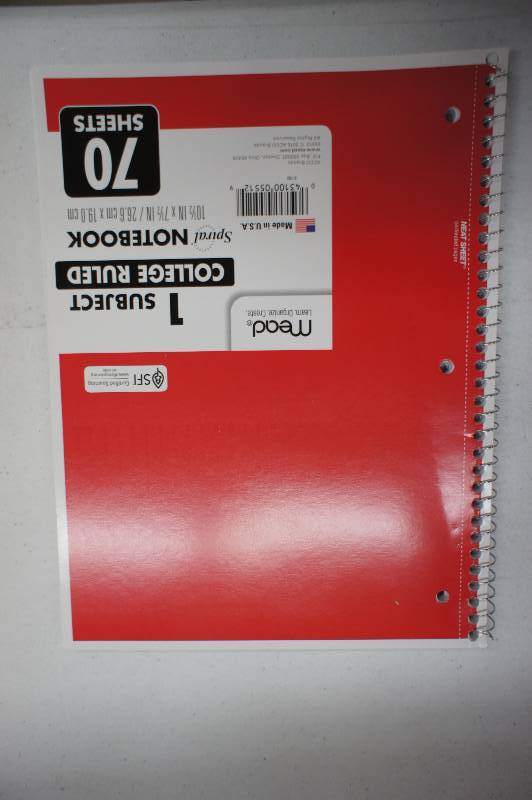lot 2 image: Lot of 72 New Mead 1 Subject College Ruled Notebooks - 70 Sheets Per NoteBook
