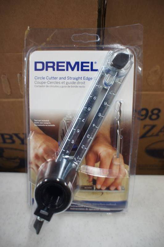 lot 21 image: New Dremel Hole Circle Cutter Attachment 678-01 .75 to 12  Depth Adjust
