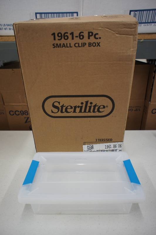 Sterilite Small Clip Box Plastic, Clear 